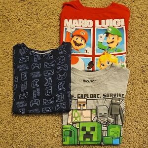 Old Navy Red Mario & Luigi Graphic Tee
